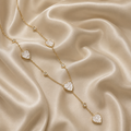 Pearl Heart Lariat Necklace