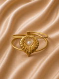 Aurelia Pearl Heart Cuff Bracelet
