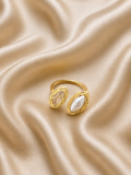 Marielle Pearl & Marquise Crystal Bypass Ring
