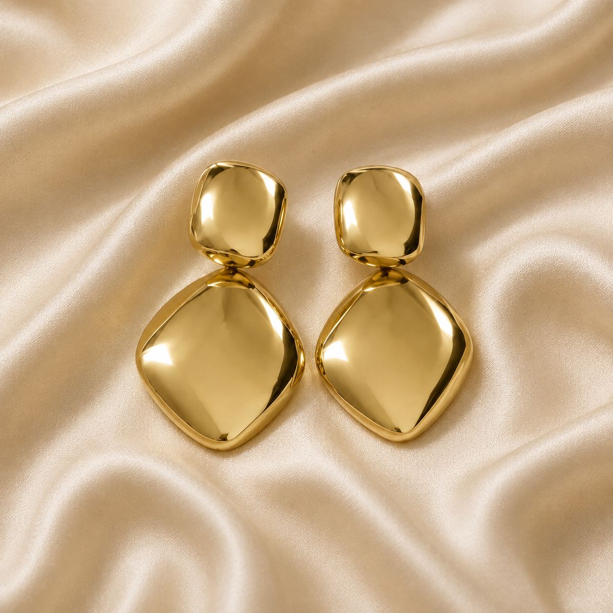 Monaco Sculpted Geometric Drop Earrings