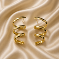 Sienna Sculpted Spiral Hoop Earrings