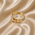 Colette Bow & Crystal Bypass Ring