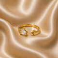 Valora Crystal Arrow Bypass Ring