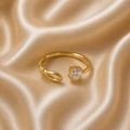 Aurelia Infinity Crystal Bypass Ring