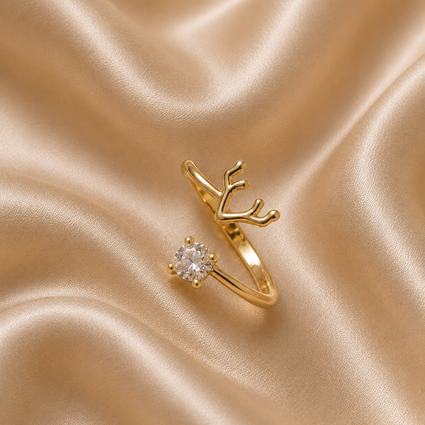 Sylva Antler & Crystal Bypass Ring