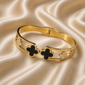 Noire Clover Crystal Bangle