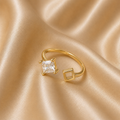 Clara Square Crystal Bypass Ring