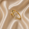 Lyra Plane & Crystal Bypass Ring
