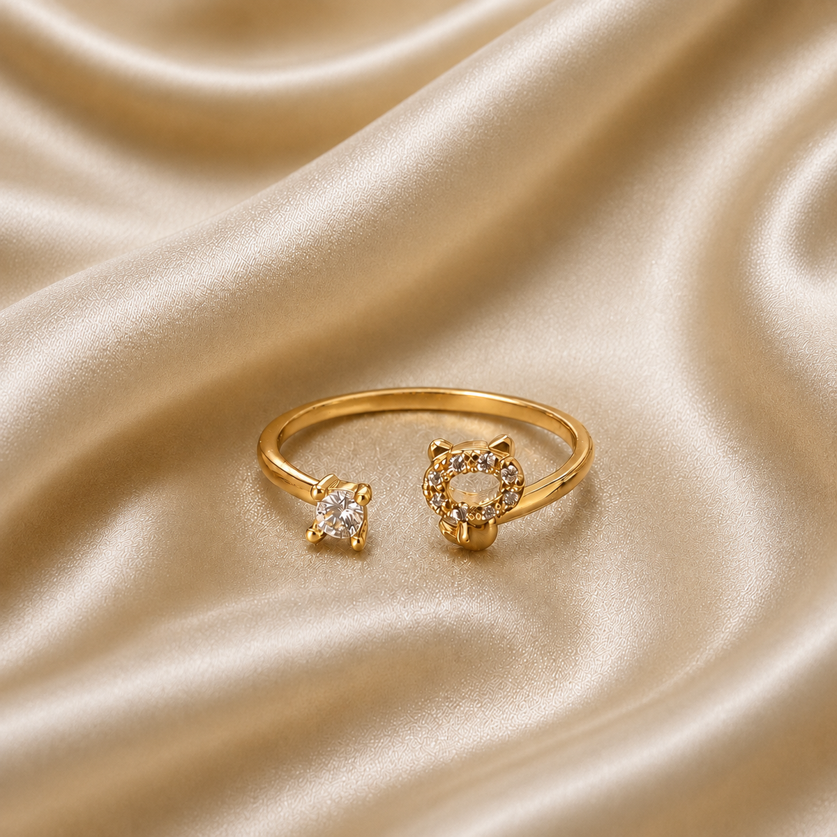 Orla Crystal Halo Bypass Ring
