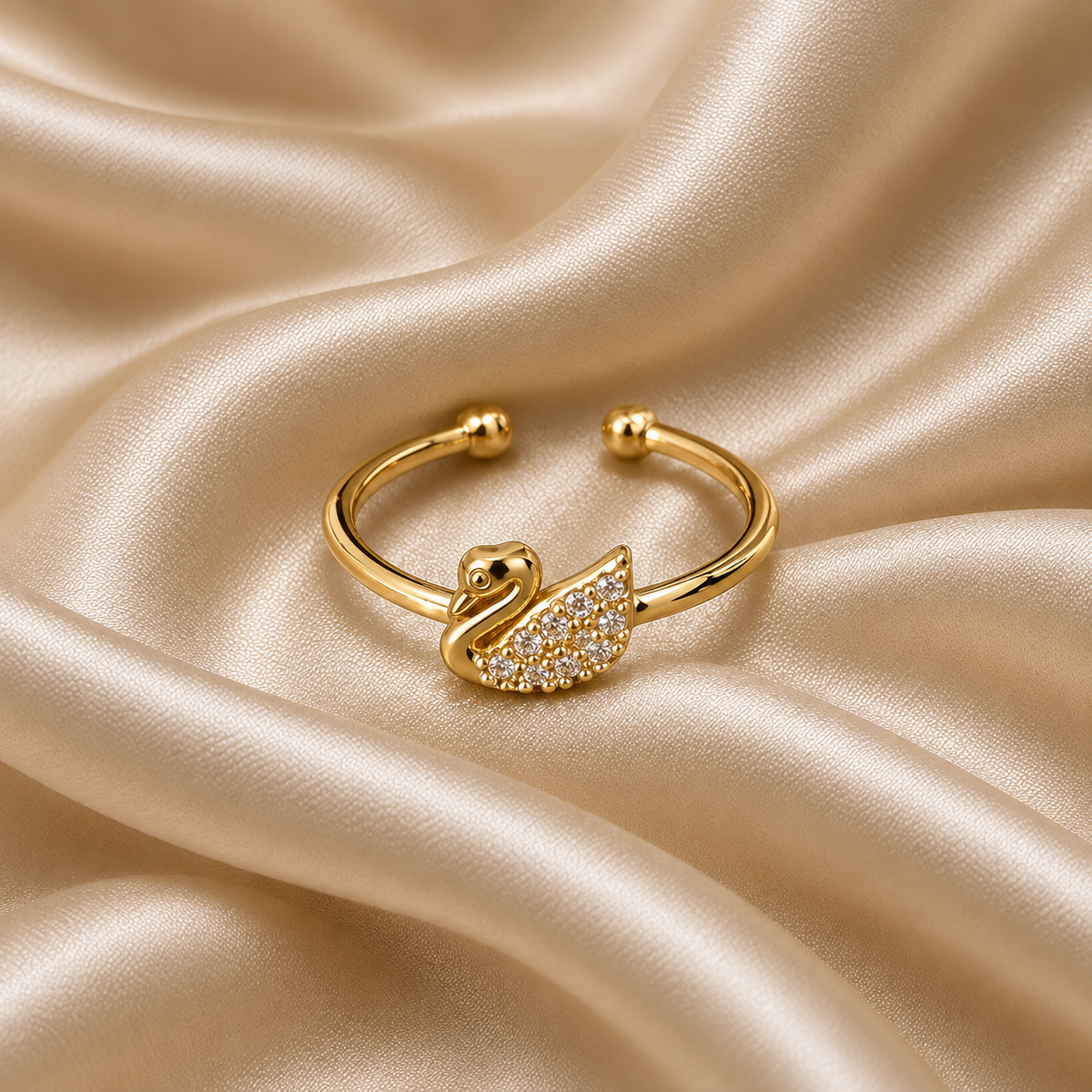 Odette Crystal Swan Ring