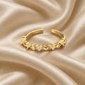 Amorette Crystal Heart Band Ring