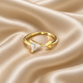 Tria Crystal Triangle Ring